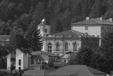 Eski kasabanın küçük bir caddesi. Eski şehrin tarihi kısmı.          