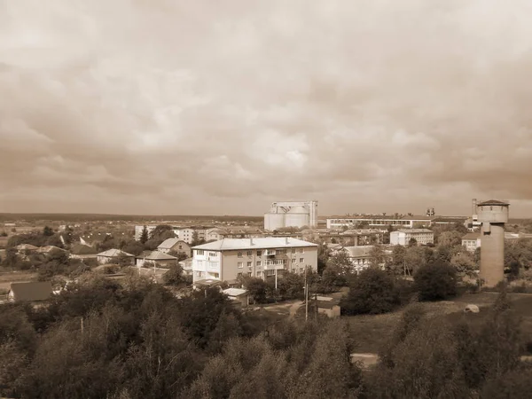 Vista Janela Para Cidade — Fotografia de Stock