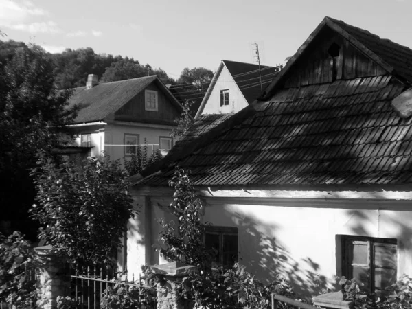 Houten Huis Het Oekraïense Dorp — Stockfoto