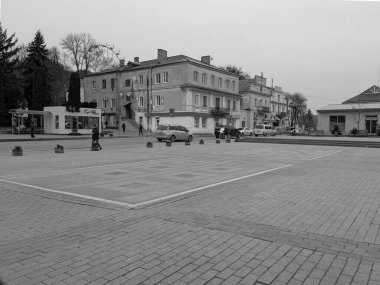 Eski şehrin üzerindeki sis. Eski şehrin tarihi kısmı.