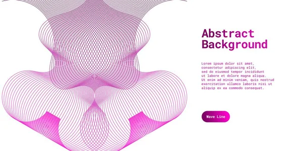 Abstrakter Hintergrund Mit Dynamischen Violetten Wellenlinien Vektorillustration Geeignet Für Den — Stockvektor