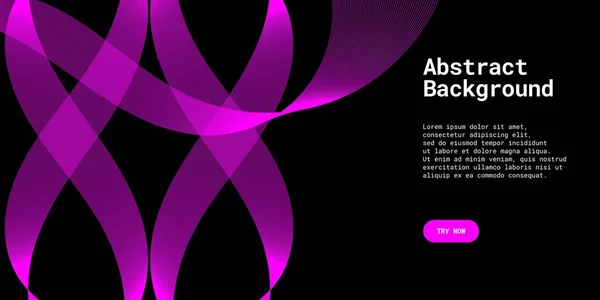 Moderner Abstrakter Hintergrund Mit Wellenförmigen Linien Violetten Farbverlauf Wellenlinien Kunst — Stockvektor