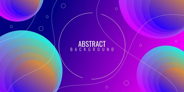 Modern Geometric Abstract Background Colorful Gradient Circle Shapes Vector Illustration — Stock Vector