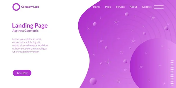 Abstrakter Geometrischer Formhintergrund Violettem Farbverlauf Perfekt Geeignet Für Landing Pages — Stockvektor