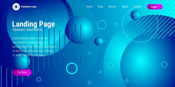 Abstrakt Geometrisk Form Bakgrund Blå Gradering Perfekt För Landningssidor Webbplatser — Stock vektor