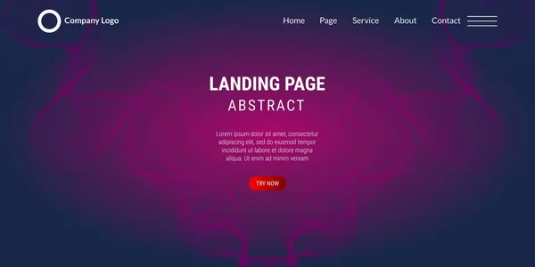 Abstrakter Hintergrund Website Landing Page Vorlage Für Webseiten Oder Apps — Stockvektor