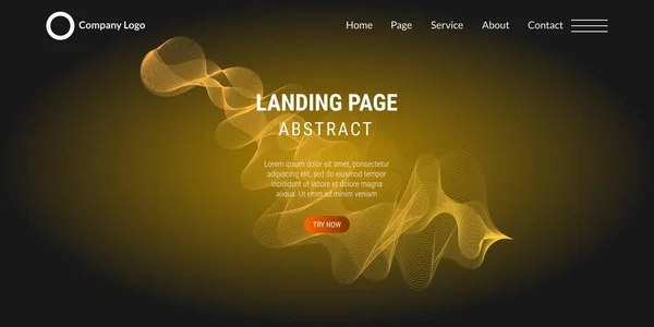 Abstrakter Hintergrund Website Landing Page Vorlage Für Webseiten Oder Apps — Stockvektor