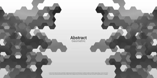 Fondo Decorativo Abstracto Con Formas Geométricas Negro Gris Blanco Adecuado — Vector de stock