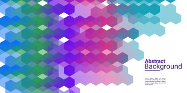 Renkli geometrik şekilli soyut dekoratif arkaplan. Posterler, el ilanları, afişler, web siteleri vs. için uygundur. Vektör illüstrasyonu