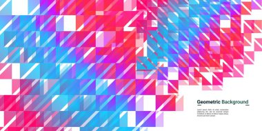 Renkli geometrik şekilli modern soyut dekoratif arka plan. Kapaklar, afişler, afişler, afişler, web siteleri için uygun. Vektör illüstrasyonu