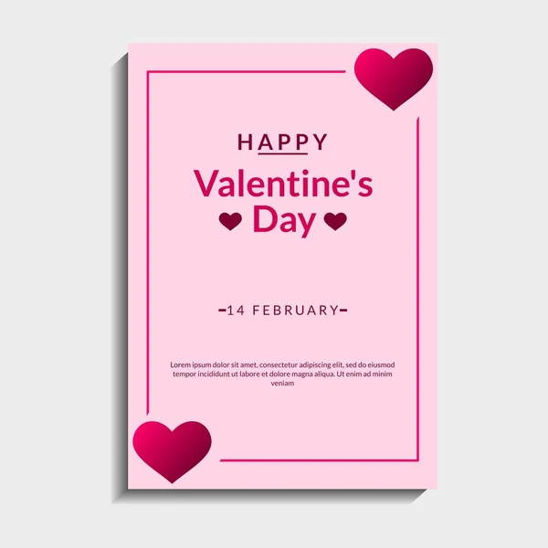 Beautiful Valentine Background Heart Shape Suitable Banners Posters Flyers Invitations —  Vetores de Stock