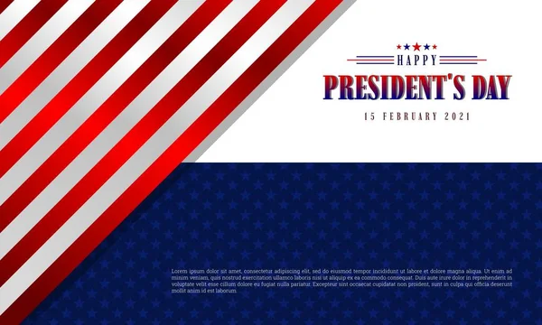 Happy President Day Background Template Célébration Des États Unis Convient — Image vectorielle