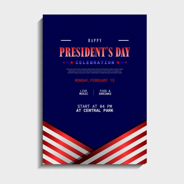 Modèle Fête Des Présidents Des États Unis Convient Aux Affiches — Image vectorielle