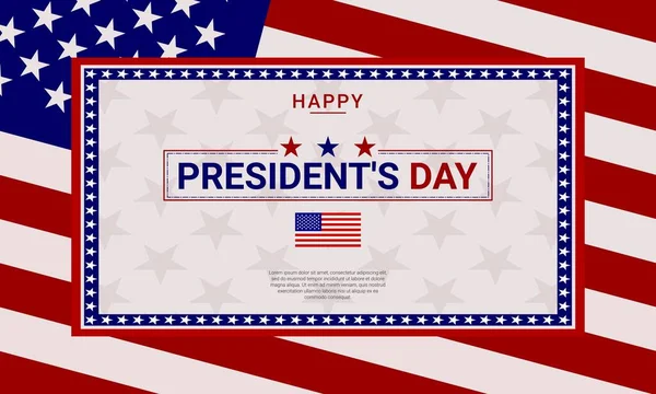 Happy President Day Celebration Background Design Template Suitable Posters Banners — Stock Vector