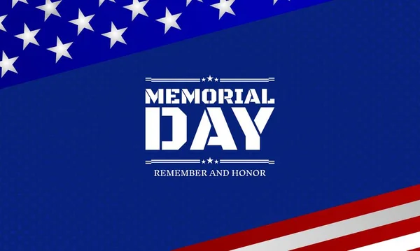 Memorial Day Background Design Flag Suitable Banners Posters Websites Advertising — Stock Vector