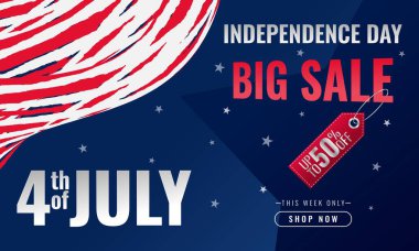 4 Temmuz kutlu olsun. Modern bağımsızlık günü bayrağı tasarımı