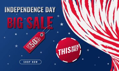 4 Temmuz kutlu olsun. Modern bağımsızlık günü bayrağı tasarımı