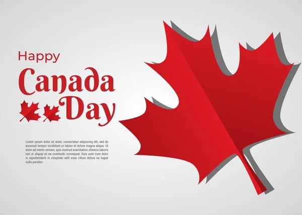 紅葉のデザインでカナダの日のお祝いの背景 — ストックベクタ