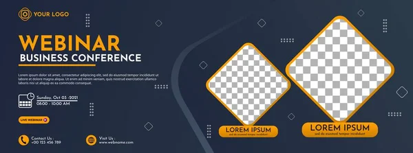 Modern Banner Mall Design För Företag Webinar Marknadsföring Webinar Online — Stock vektor