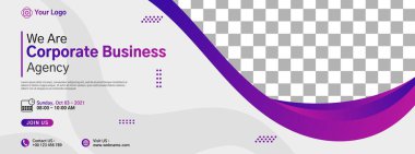 Business webinar, marketing webinar, online sınıf programı, konferans etkinliği vs. için web sitesi afiş şablonu tasarımı.