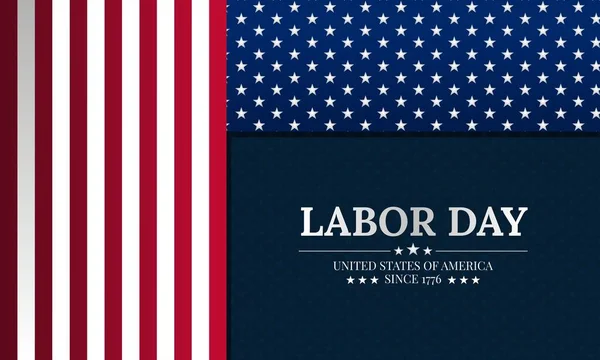 Labor Day Background Design Flag Suitable Banner Poster Website Advertising — Stock Vector