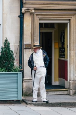 Pedestrian street in Bath clipart