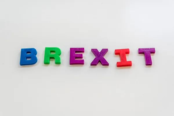 Brexit texte sur fond blanc — Photo