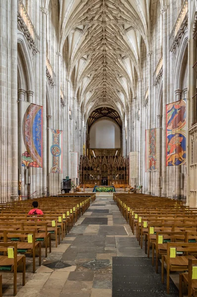 Interior de la Catedral de Winchester — Foto de Stock