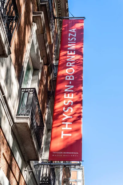 Thyssen- Bornemisza galeria de arte em Prado Boulevard, Madrid — Fotografia de Stock