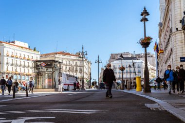 Orta Madrid 'de Puerta del Sol Meydanı