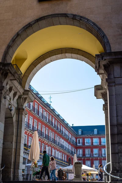 Die Plaza Mayor oder der Hauptplatz von Madrid — Stockfoto