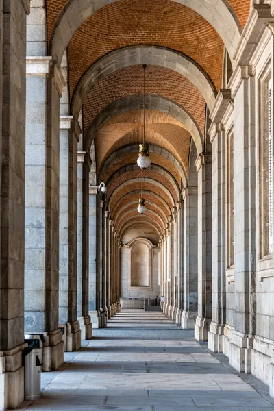 Arcade in the Royal Palace of Madrid — Stock Photo, Image