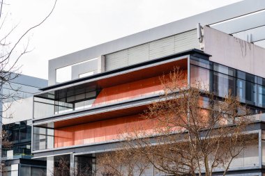 Modern ofis binası. Madrid 'deki Repsol Merkezi