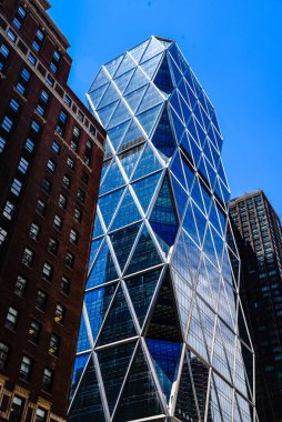 New York 'taki Hearst Kulesi' nin alçak açılı görüntüsü