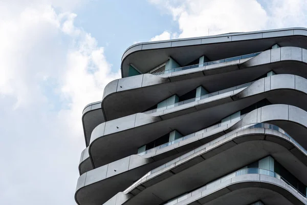 Marco Polo Tower Luxusní nová obytná budova v Hamburku — Stock fotografie