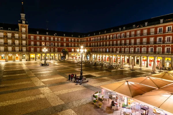 Plaza Mayor in Madrid. Blick aus dem Hochwinkel — Stockfoto