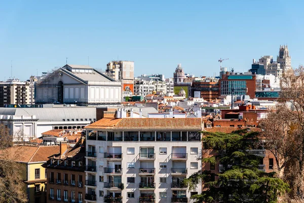 Vista panorámica del centro histórico de Madrid — Foto de Stock