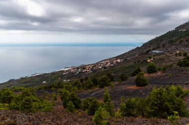 Fuencaliente 'deki volkanik manzara, La Palma, Kanarya Adaları