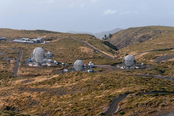 Observatório Astronômico Roque De Los Muchachos, La Palma. Telescópios MAGIC — Fotografia de Stock