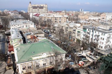 Ukrayna, Odessa sokaklarının hava manzarası