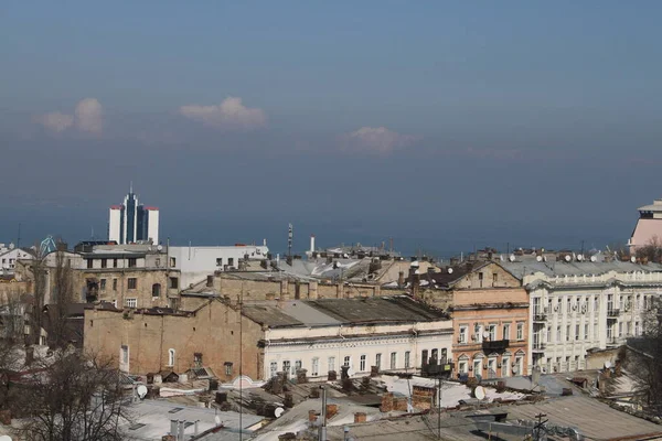 Flygfoto Över Gatorna Odessa Ukraina — Stockfoto