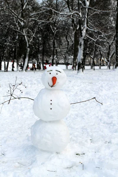 Snowmen Winter Park — Stock Photo, Image