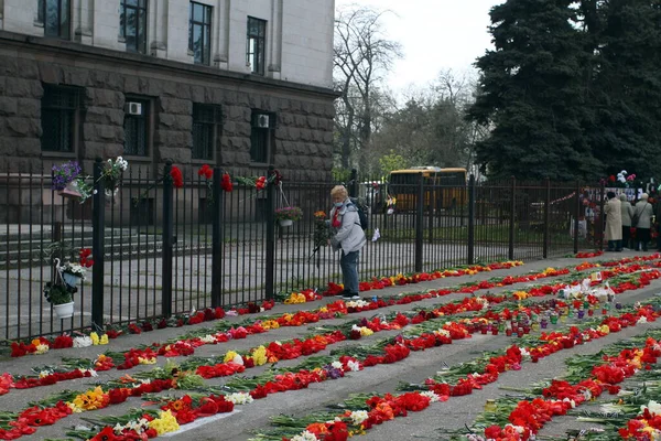 Odessa Ukrajnamájus 2021 Virágok Szakszervezetek Háza Közelében 2014 Május Események — Stock Fotó