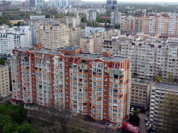 High Rise Multi Storey Residential Buildings View Drone — Stock Photo, Image