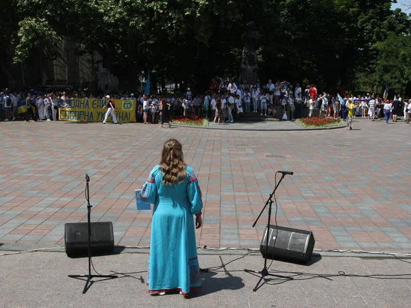 Odessa Ukraina Augusti 2021 Skumfest Vuxna Och Barn Har Roligt — Stockfoto