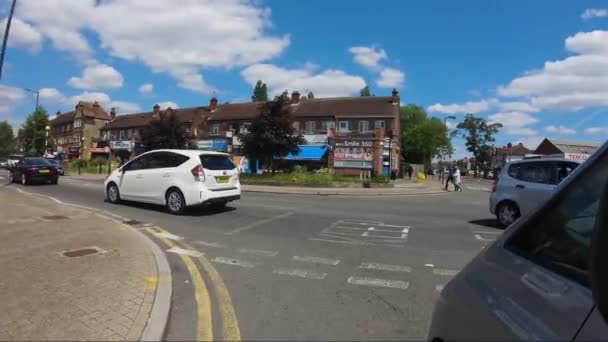 Pov Car Turning Left Alexandra Avenue Rayners Lane Harrow London — 비디오