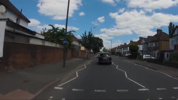 Pov Kuzey Harrow Londra Daki Parkside Yolu Boyunca Sürüyor Görüntüyü — Stok video