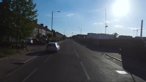 Pov Plongée Long Headstone Drive Wealdstone Suivre Tir — Video