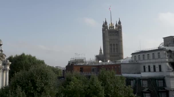 Rooftop Victoria Tower John Smith Square Westminster Inglés Pan Izquierda — Vídeos de Stock