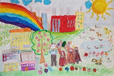 Okul öncesi anaokulu yürüyüş üzerinden